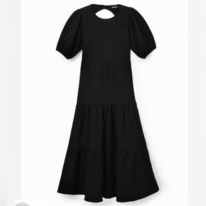 NWT Desigual Midi Tiered Textured Dress